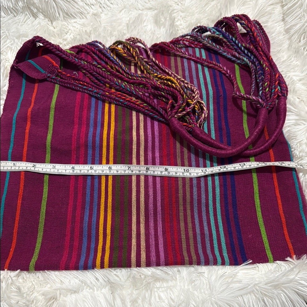 Colorful Striped Tote Bag